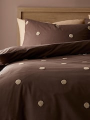 Appletree Chocolate Dot Garden Duvet Cover & Pillowcase Set - Image 2 of 3