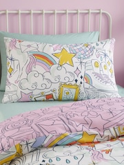Bedlam Multi Doodle Hobby Duvet Cover & Pillowcase Set - Image 2 of 4