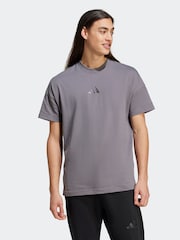 adidas Dark Grey All SZN 100% Cotton T-Shirt - Image 1 of 8