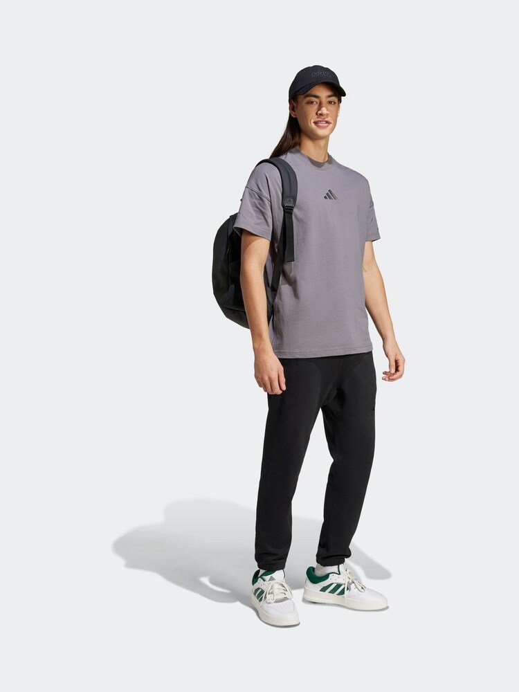 adidas Dark Grey All SZN 100% Cotton T-Shirt - Image 4 of 8