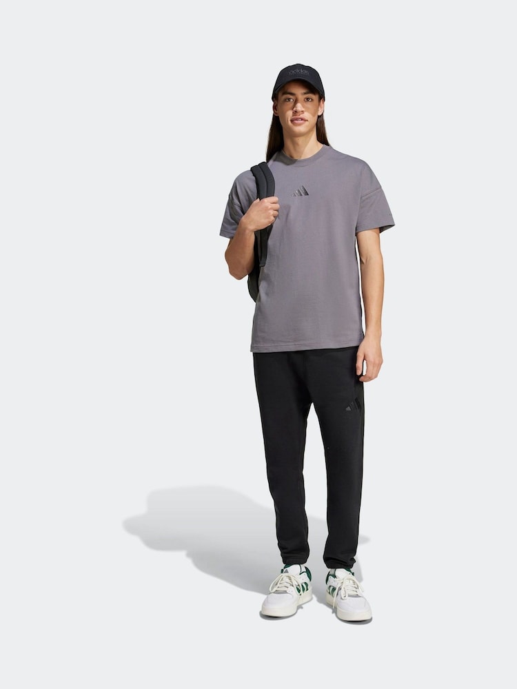 adidas Dark Grey All SZN 100% Cotton T-Shirt - Image 5 of 8