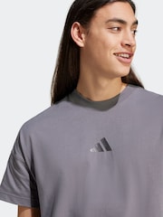 adidas Dark Grey All SZN 100% Cotton T-Shirt - Image 6 of 8