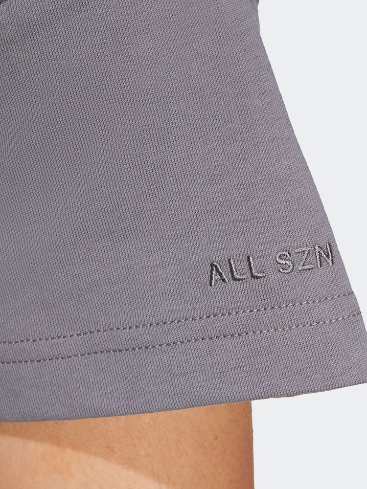 adidas Dark Grey All SZN 100% Cotton T-Shirt - Image 7 of 8