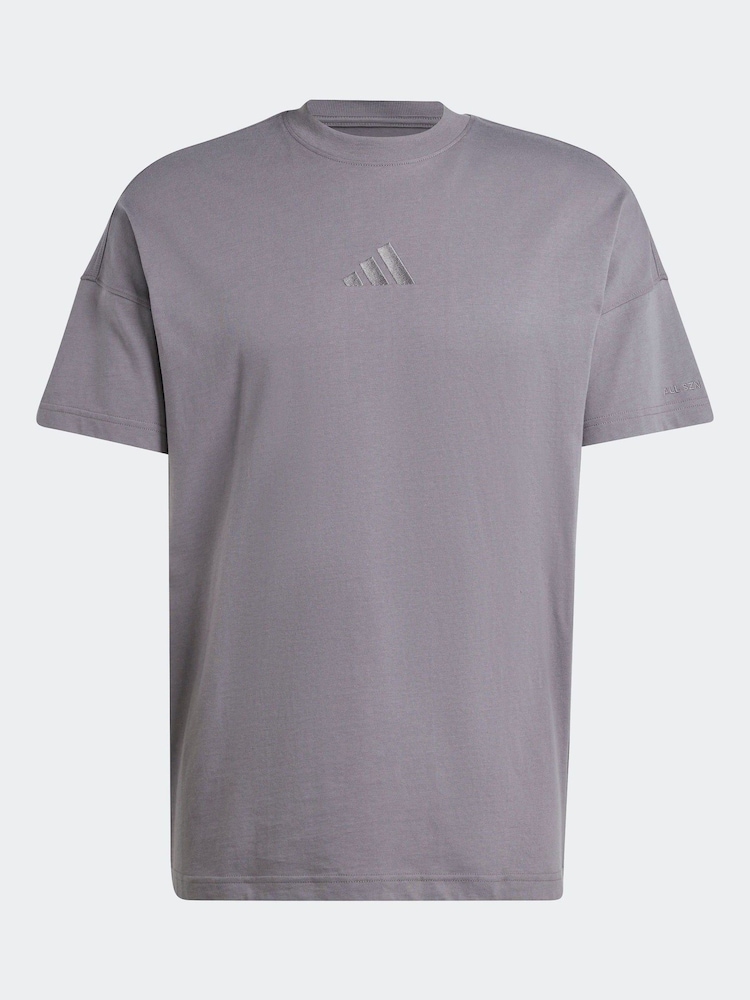 adidas Dark Grey All SZN 100% Cotton T-Shirt - Image 8 of 8