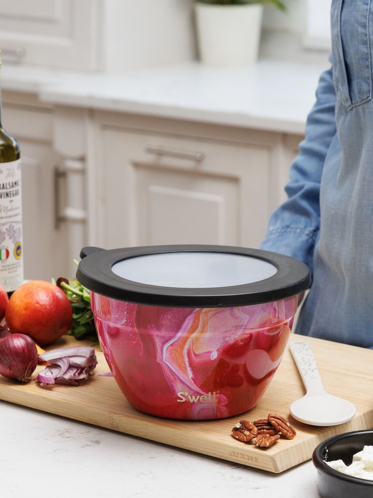S’well Rose Pink Travel Salad Bowl Kit 1.9L - Image 3 of 3
