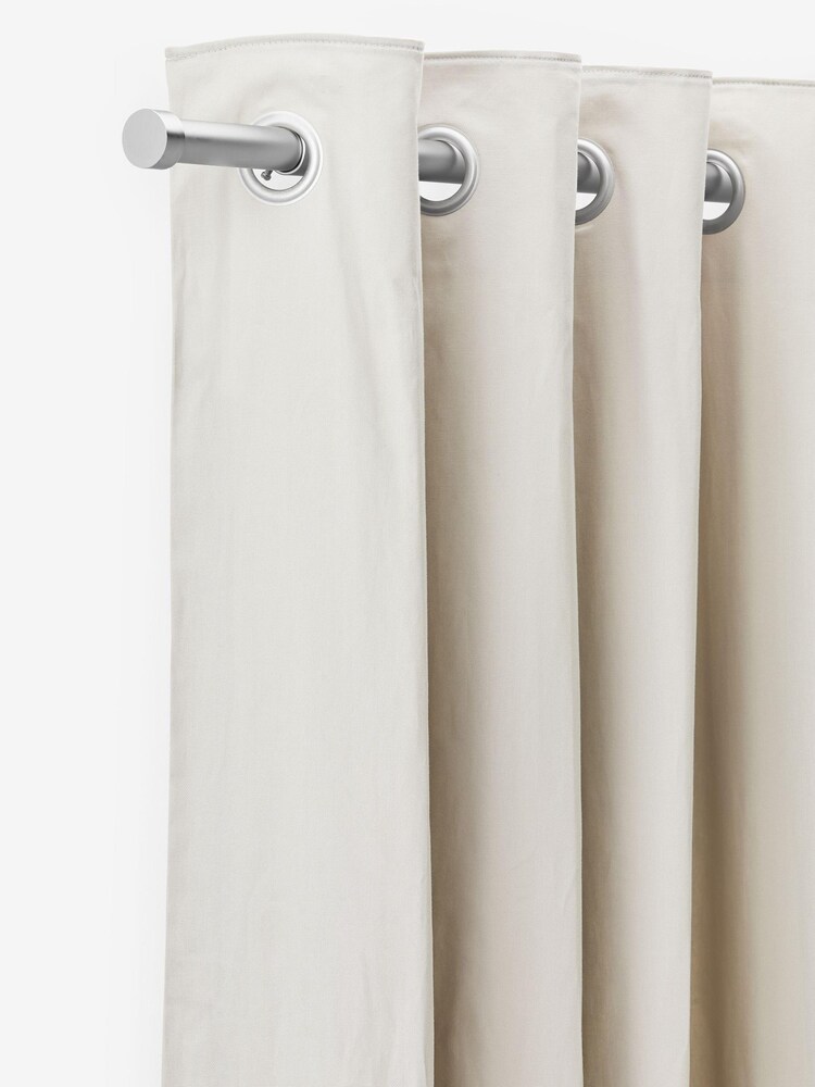 Brushed Silver Stud Finial Extendable 28mm Curtain Pole Kit - Image 1 of 4