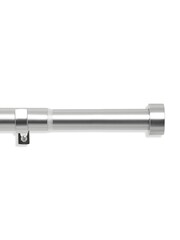Brushed Silver Stud Finial Extendable 28mm Curtain Pole Kit - Image 2 of 4