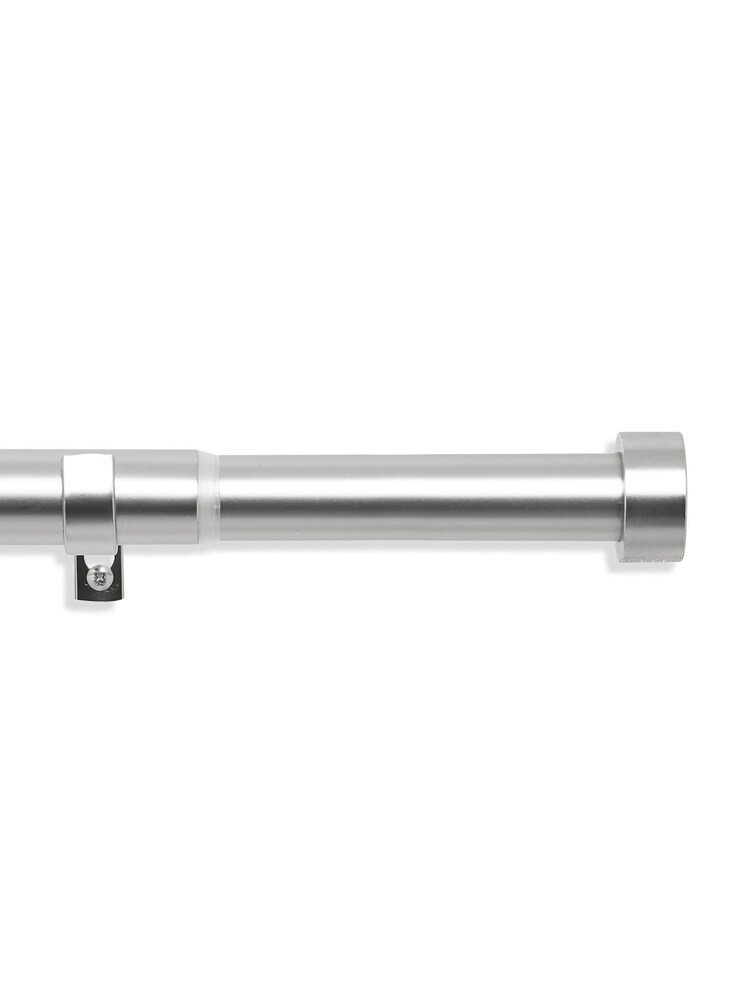 Brushed Silver Stud Finial Extendable 28mm Curtain Pole Kit - Image 2 of 4