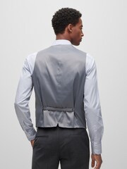 BOSS Grey Slim Fit Wool Blend Waistcoat - Image 2 of 5