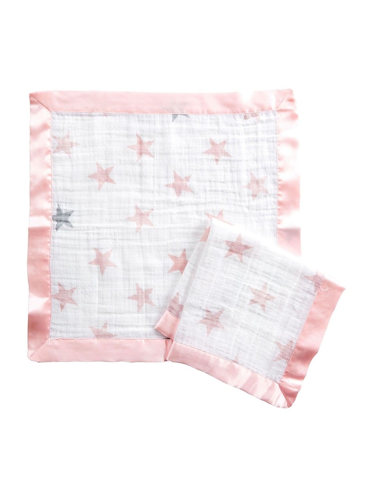 aden + anais Essentials Pink Security Blankets Two Pack - Image 1 of 3