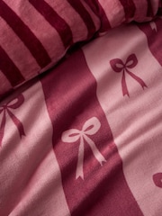 Fusion Berry Bows Fleece Duvet Cover & Pillowcase Set - Image 3 of 5