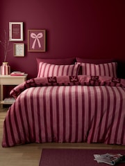 Fusion Berry Bows Fleece Duvet Cover & Pillowcase Set - Image 4 of 5
