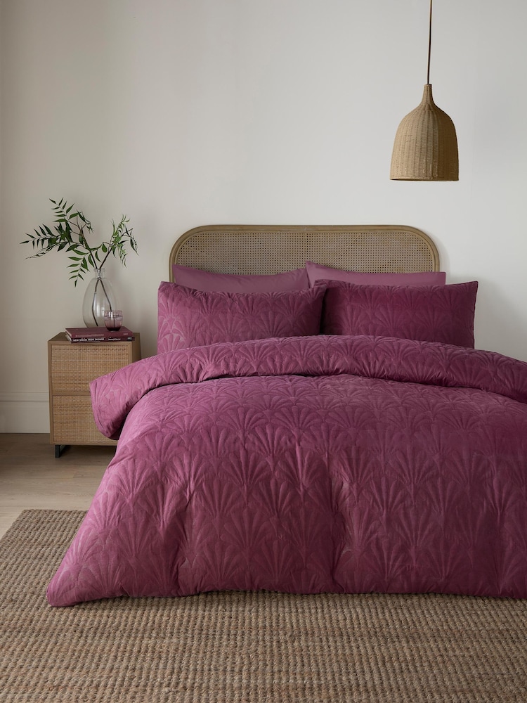 Serene Berry Cavali Quilted Duvet Cover Set - Image 1 of 4 Serene Berry Cavali Quilted Duvet Cover Set - Image 1 of 4