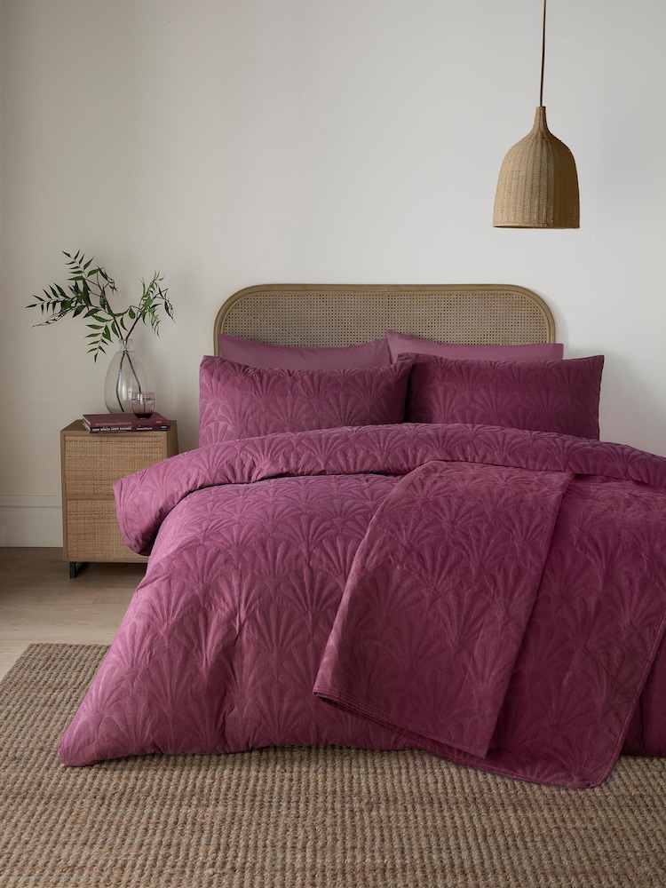 Serene Berry Cavali Quilted Duvet Cover Set - Image 2 of 4 Serene Berry Cavali Quilted Duvet Cover Set - Image 2 of 4