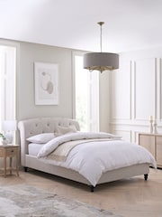 Wool Blend Natural Stone Hartford Upholstered Bed Frame - Image 2 of 7