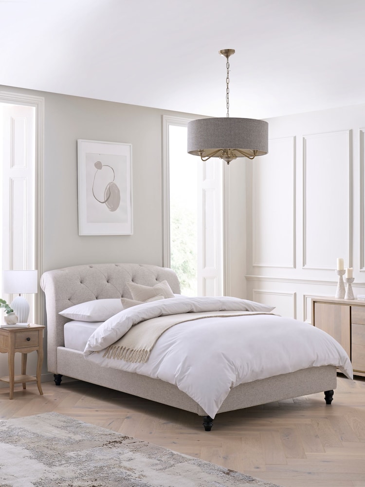 Wool Blend Natural Stone Hartford Upholstered Bed Frame - Image 2 of 7