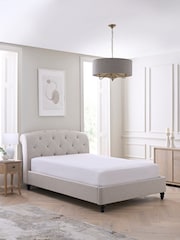 Wool Blend Natural Stone Hartford Upholstered Bed Frame - Image 3 of 7