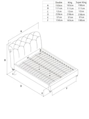 Wool Blend Natural Stone Hartford Upholstered Bed Frame - Image 4 of 7