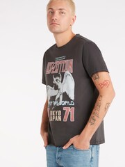 Amplified Grey Led Zeppelin Tokyo 71 100% Cotton T-Shirts - Image 3 of 4