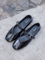 Svart - Linzi Nadira Mary Jane Style Flats - Bilde 6 av 6