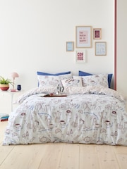 Fusion Blue Coffee Club Duvet Cover & Pillowcase Set - Image 5 of 5