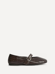 Linzi Brown Nova Wide Fit Mary Jane Style Flats - Image 2 of 5
