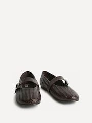 Linzi Brown Nova Wide Fit Mary Jane Style Flats - Image 3 of 5