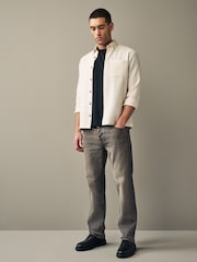 Siva - Raven kroj - Vintage Wash denim kavbojke - Slika 3 iz 11