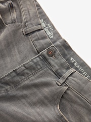 Siva - Raven kroj - Vintage Wash denim kavbojke - Slika 8 iz 11