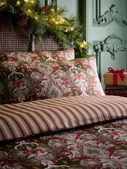 Laurence Llewelyn-Bowen Red Festive Robin Duvet Cover & Pillowcase Set - Image 2 of 5