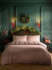 Laurence Llewelyn-Bowen Red Festive Robin Duvet Cover & Pillowcase Set - Image 4 of 5