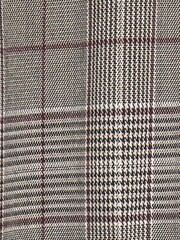 Taupe Brown Burgundy Check Drawstring Check Formal Joggers - Image 2 of 3