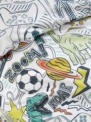 Bedlam Multi Doodle Zoom Duvet Cover & Pillowcase Set - Image 3 of 4