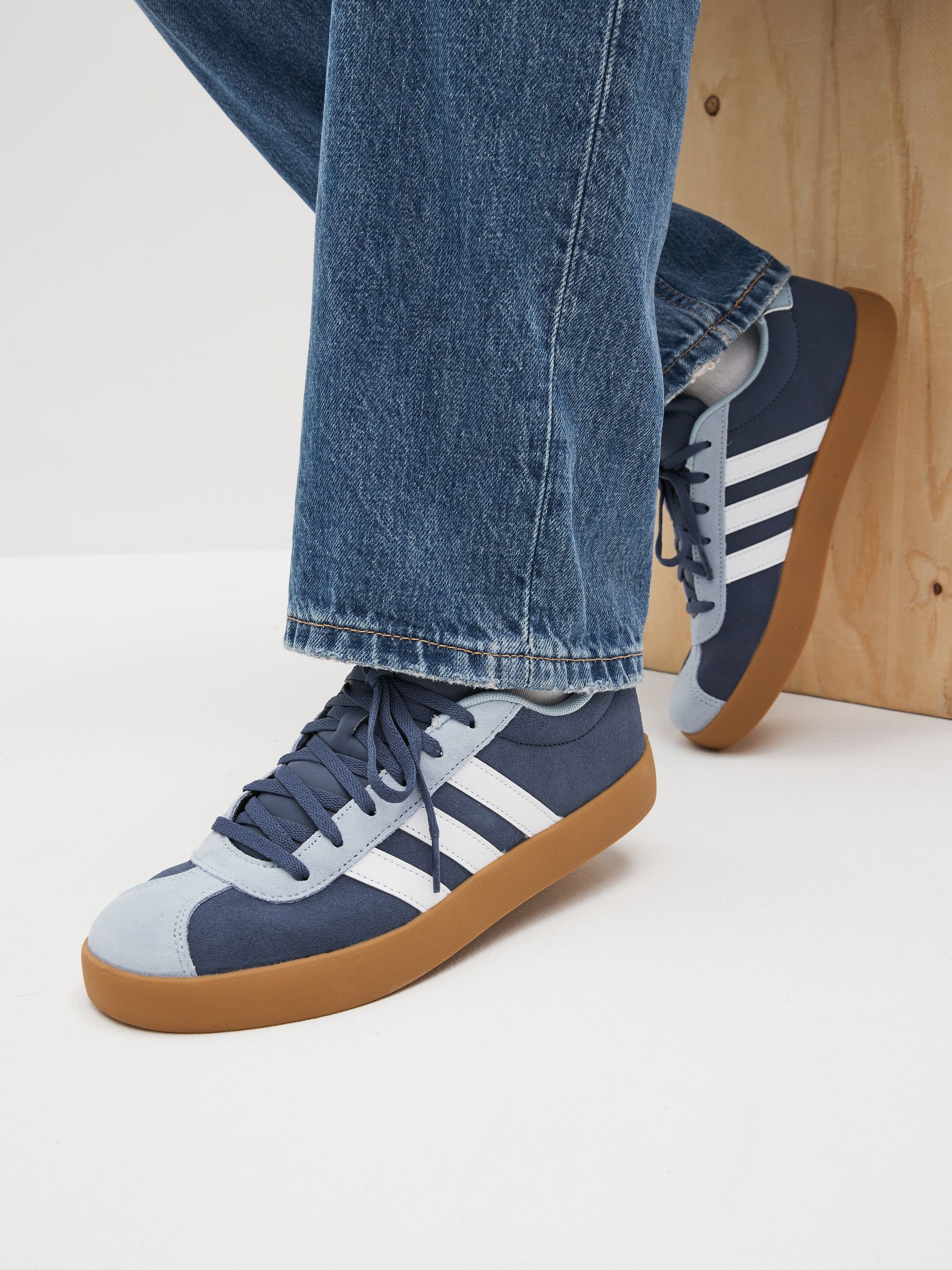 Buy adidas Blue Brown Junior Sportswear VL Court Trainers from Next USA