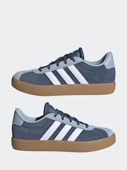 adidas Blue/Brown Junior Sportswear VL Court Trainers - Image 7 of 11