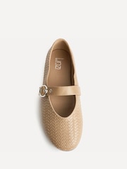 Linzi Nude Nova Wide Fit Mary Jane Style Flats - Image 4 of 5
