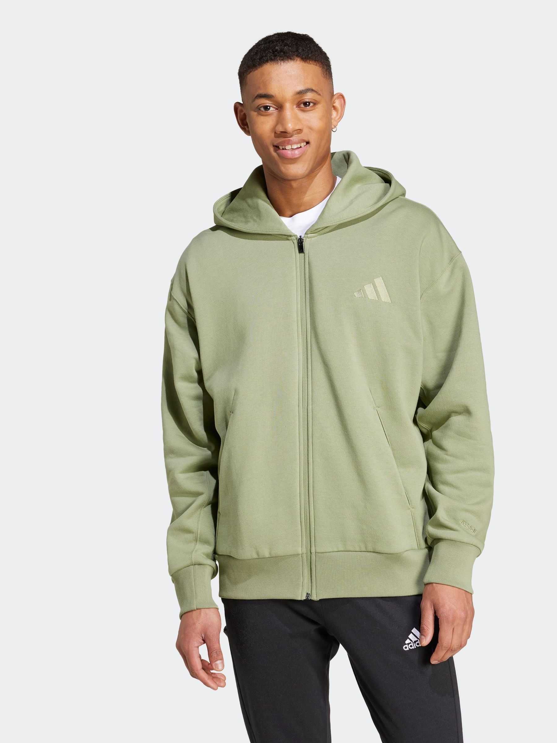 Adidas fleece zip up sale