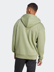 adidas Green All Season Fleece Zip Up Hoodie - Image 2 of 7