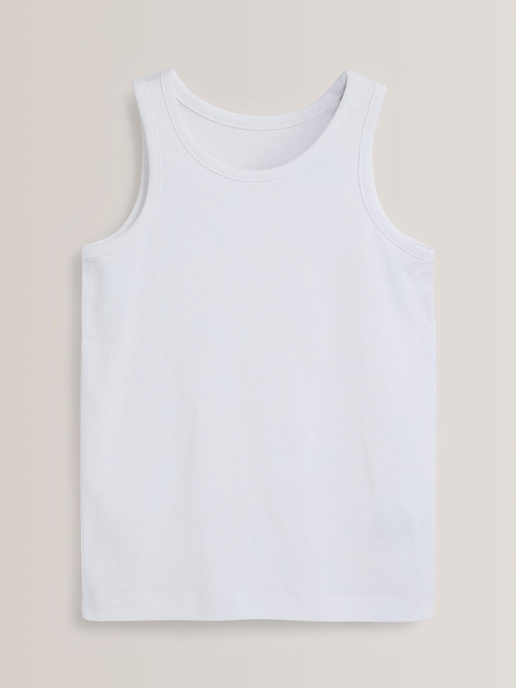 Grey/White Vests 5 Pack (1.5-16yrs) - Image 3 of 5