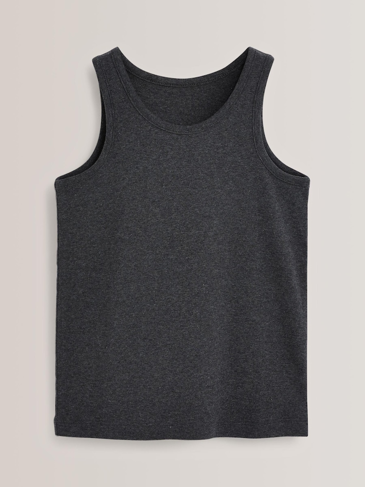 Grey/White Vests 5 Pack (1.5-16yrs) - Image 4 of 5