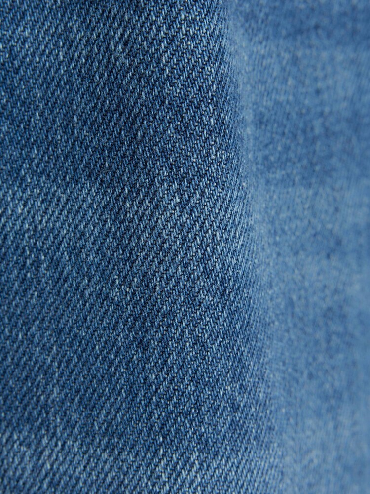 River Island Blue Petite Denim Medium 90's Mid Rise Straight 100% Cotton Jeans - Image 4 of 4