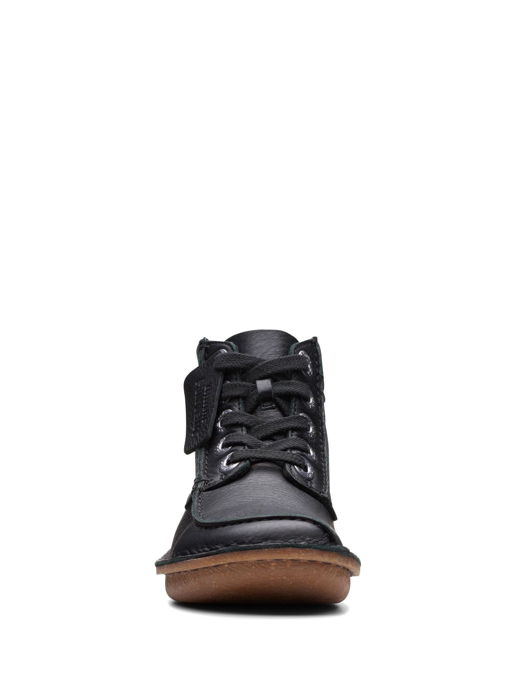 Buy Clarks Black Leather Funny Cedar Boots from Next Luxembourg