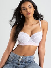 Pour Moi White Non Padded Logo Underwired Bra - Image 2 of 4