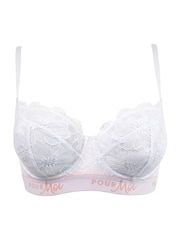 Pour Moi White Non Padded Logo Underwired Bra - Image 3 of 4