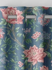 Laura Ashley Blue Tapestry Floral Made to Measure Curtains - Image 7 of 9