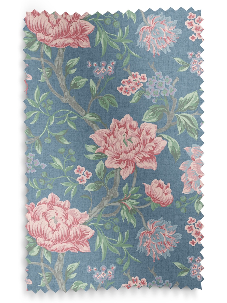 Laura Ashley Blue Tapestry Floral Made to Measure Curtains - Image 9 of 9