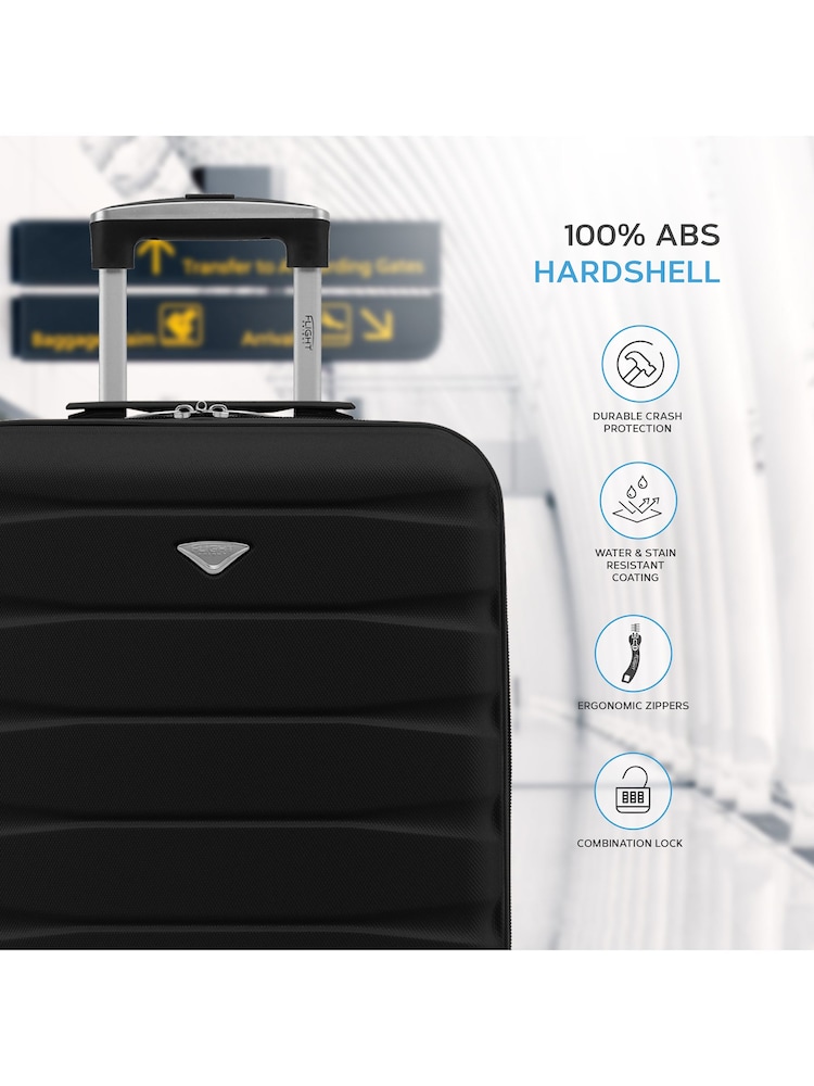 Flight Knight 55x40x20cm Ryanair Priority 4 Wheel ABS Hard Case Cabin Carry On Hand Luggage - Image 4 of 7