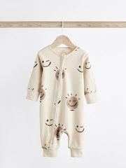 Neutral Footless Zip 3 Pack Baby Sleepsuits (0-3yrs) - Image 4 of 13