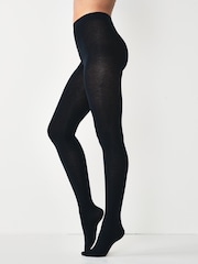 Navy Knitted Tights 2 Pack - Image 4 of 8