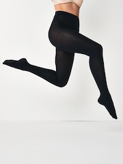 Navy Knitted Tights 2 Pack - Image 8 of 8